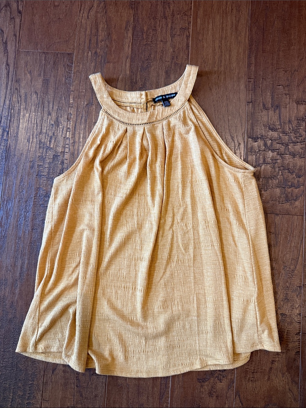 Cable & Gauge Mustard Halter Neck Tank